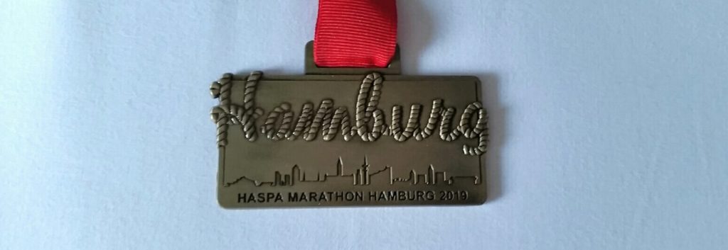 Die Medaille des haspa Hamburg Marathon 2019