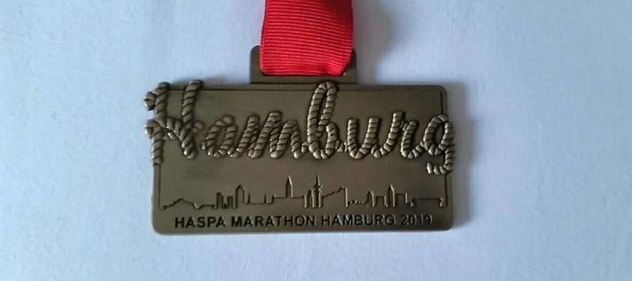 Die Medaille des haspa Hamburg Marathon 2019