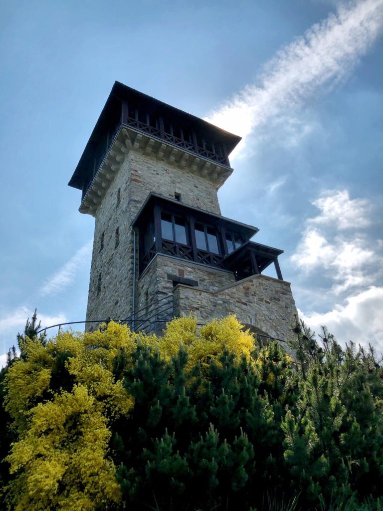 Der Herzberg-Turm, unser ersters Ziel beim zweiten Teil der TVTC